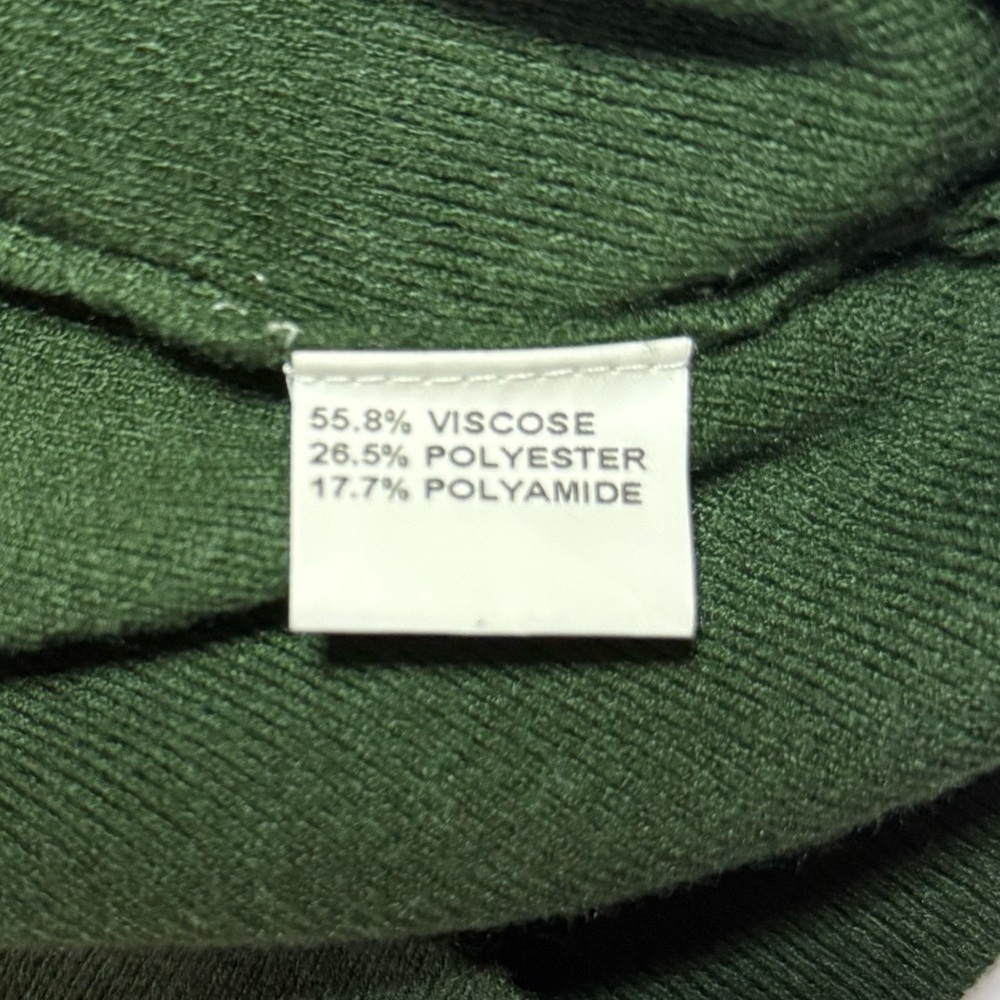 NWT Midi Knitted Ribbed Turtleneck Bodycon Sweater Dress Green Size M/L - Picture 12 of 13